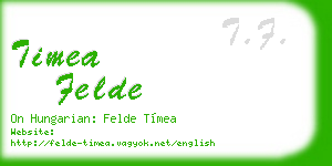 timea felde business card